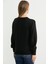 Yarım Düğmeli Yuvarlak Yaka Triko Kazak - Siyah 5