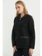 Fermuarlı Cep Detaylı Yünlü Triko Ceket - Siyah 5
