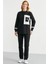 Oversize Parça Detaylı Tunik Eşofman Takım - Siyah 2