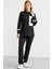 Oversize Parça Detaylı Tunik Eşofman Takım - Siyah 3