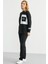 Oversize Parça Detaylı Tunik Eşofman Takım - Siyah 4