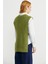 Yanları Bağlama Detaylı Yünlü Triko Süveter - Yeşil 5