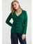 Yünlü Cepli Düğme Detaylı Triko Ceket - Yeşil 2