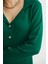 Yünlü Cepli Düğme Detaylı Triko Ceket - Yeşil 5