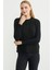 Salaş Yünlü Triko Süveter - Siyah 2