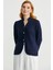 Hakim Yaka Cepli Yün Triko Ceket - Lacivert 1