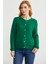 Dore Düğme Detaylı Yünlü Triko Hıırka - Yeşil 2