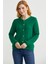 Dore Düğme Detaylı Yünlü Triko Hıırka - Yeşil 4