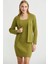 Ikili Elbise Hırka Triko Takım - Yeşil 4