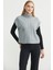 Tam Balıkçı Crop Triko Süveter - Gri 1