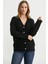 Inci Düğme Detaylı Triko Hırka - Siyah 3