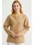 Fermuarlı Cep Detaylı Yünlü Triko Ceket - Bej 3