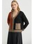 Renk Geçişli Oversize Yünlü Triko Hırka - Siyah 3