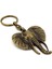 Afrika Fili Safari Büyük Boy Antik Sarı Bronz Eskitme Metal Anahtarlık KC256 1