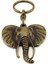 Afrika Fili Safari Büyük Boy Antik Sarı Bronz Eskitme Metal Anahtarlık KC256 3