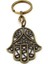 Fatma Ana Eli Desenli Khamsa Bereket Nazar Bronz Metal Anahtarlık KC246 3