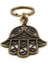 Fatma Ana Eli Desenli Khamsa Bereket Nazar Bronz Metal Anahtarlık KC246 4