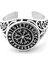 Vegvisir Viking Pusula Iskandinav Mitoloji Yön Pirinç Erkek Yüzük RG072 3