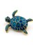 Deniz Kaplumbağası Mavi Zirkon Taşlı Metal Rozet Broş RZ312 2