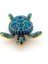 Deniz Kaplumbağası Mavi Zirkon Taşlı Metal Rozet Broş RZ312 4