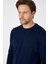 Lacivert Saf %100 Pamuk Erkek Bisiklet Yaka Triko Kazak 6