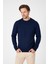 Lacivert Saf %100 Pamuk Erkek Bisiklet Yaka Triko Kazak 7