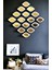 Beyaz - Gold Renkli Dekoratif Su Damlası Formunda 16’lı Duvar Ayna Seti - 12X8 cm 5