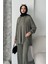 Kadın Modal Penye Oversize Kapüşonlu Tesettür Tunik Takım 1108 4