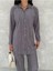 Piliseli Kumaş Beli Lastikli Rahat Kalıp Geniş Paça Pantolun Gömlekli Takım 1