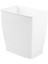 (White) - Mono Wastebasket Trash Can - Rectangular, White 1