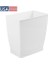 (White) - Mono Wastebasket Trash Can - Rectangular, White 2