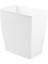 (White) - Mono Wastebasket Trash Can - Rectangular, White 3
