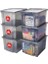 Ohyama, 6er-Set, Aufbewahrungsboxen, 30 L, Mit Deckel, Stapelbar, Garage, Schlafzimmer, Wohnzimmer - Useful Storage Box Usb-M - Grau 3