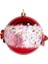Yılbaşı Topu Yaprak ve Pasta Süsleri Figürlü 2'li Paket Kırmızı 10 Cm. 3