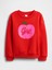 Kız Bebek Kırmızı Grafik Sweatshirt 1
