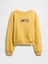 Kız Çocuk Sarı Oversized Bisiklet Yaka Sweatshirt 1
