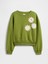 Kız Çocuk Yeşil Oversized Grafik Sweatshirt 1