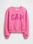 Kız Çocuk Pembe Oversized Grafik Sweatshirt 1