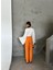 Bel Lastik Detaylı Modal Kumaş Pantolon - Orange 2