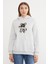 3 Iplik Ayıcık Nakışlı Cepli Kapüşonlu Oversize Sweatshirt 2