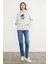 3 Iplik Ayıcık Nakışlı Cepli Kapüşonlu Oversize Sweatshirt 3