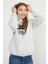 3 Iplik Ayıcık Nakışlı Cepli Kapüşonlu Oversize Sweatshirt 5