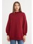 3 Iplik Basic Bisiklet Yaka Oversize Sweatshirt 4