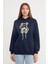 3 Iplik Ayıcık Nakışlı Cepli Kapüşonlu Oversize Sweatshirt 2