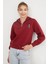 3 Iplik Ayıcık Nakışlı Yarım Fermuarlı Sweatshirt 4