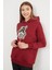 3 Iplik Ayıcık Nakışlı Cepli Kapüşonlu Oversize Sweatshirt 1