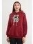 3 Iplik Ayıcık Nakışlı Cepli Kapüşonlu Oversize Sweatshirt 3