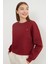 3 Iplik Kalp Nakışlı Bisiklet Yaka Sweatshirt 5