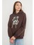 3 Iplik Ayıcık Nakışlı Cepli Kapüşonlu Oversize Sweatshirt 5