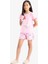 Kız Çocuk PowerPuff Girls Pijama Takımı Kısa Kollu Üst Şort F3136A825SM 3